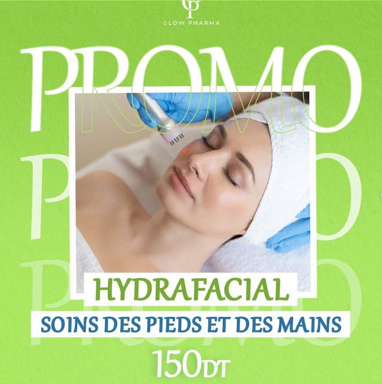 Promotion Hydrafacial, soins des pieds et des mains, 150 DT